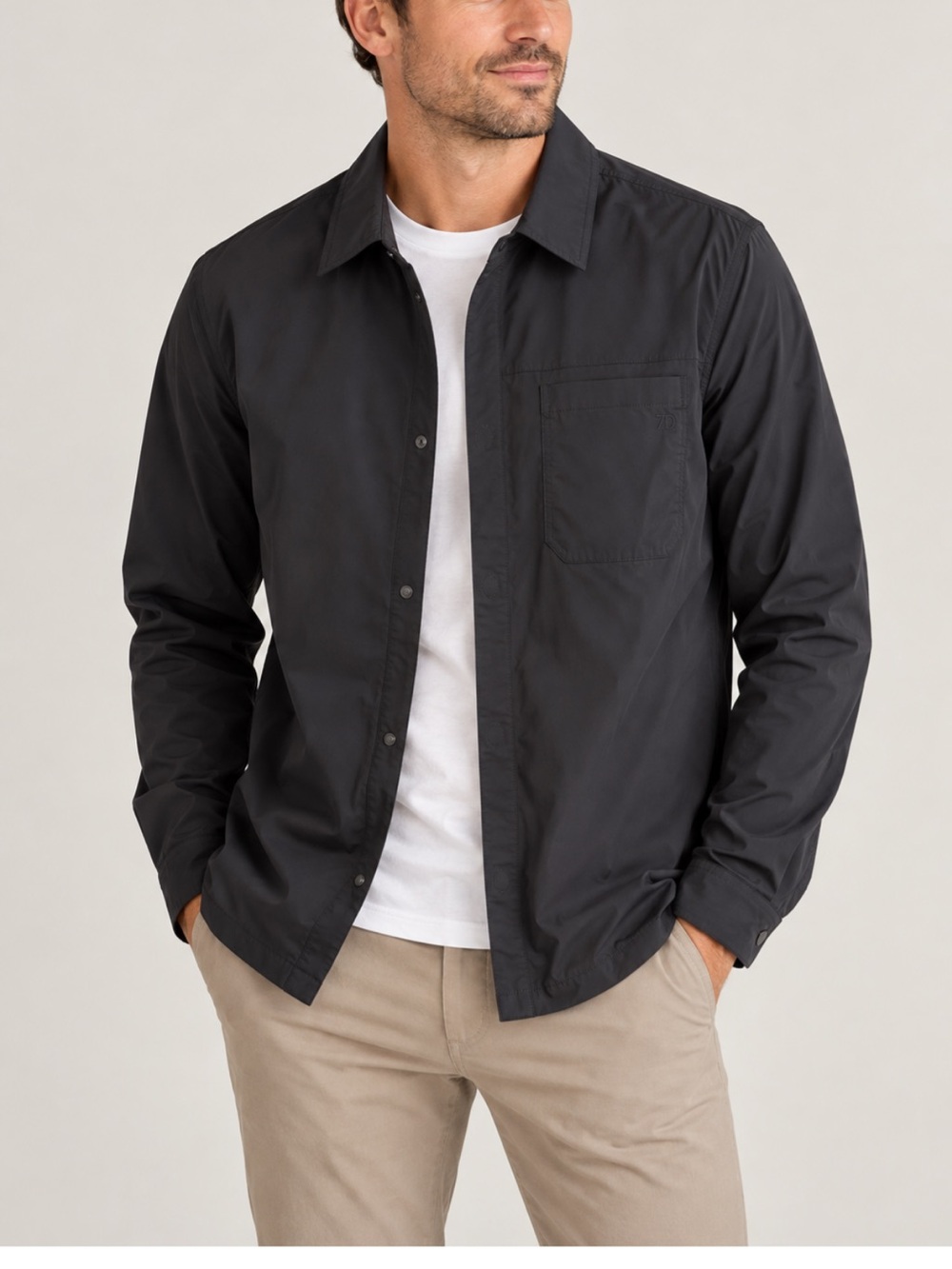 7 Diamonds Traveler Performance Shirt Jacket Black Men’s Large